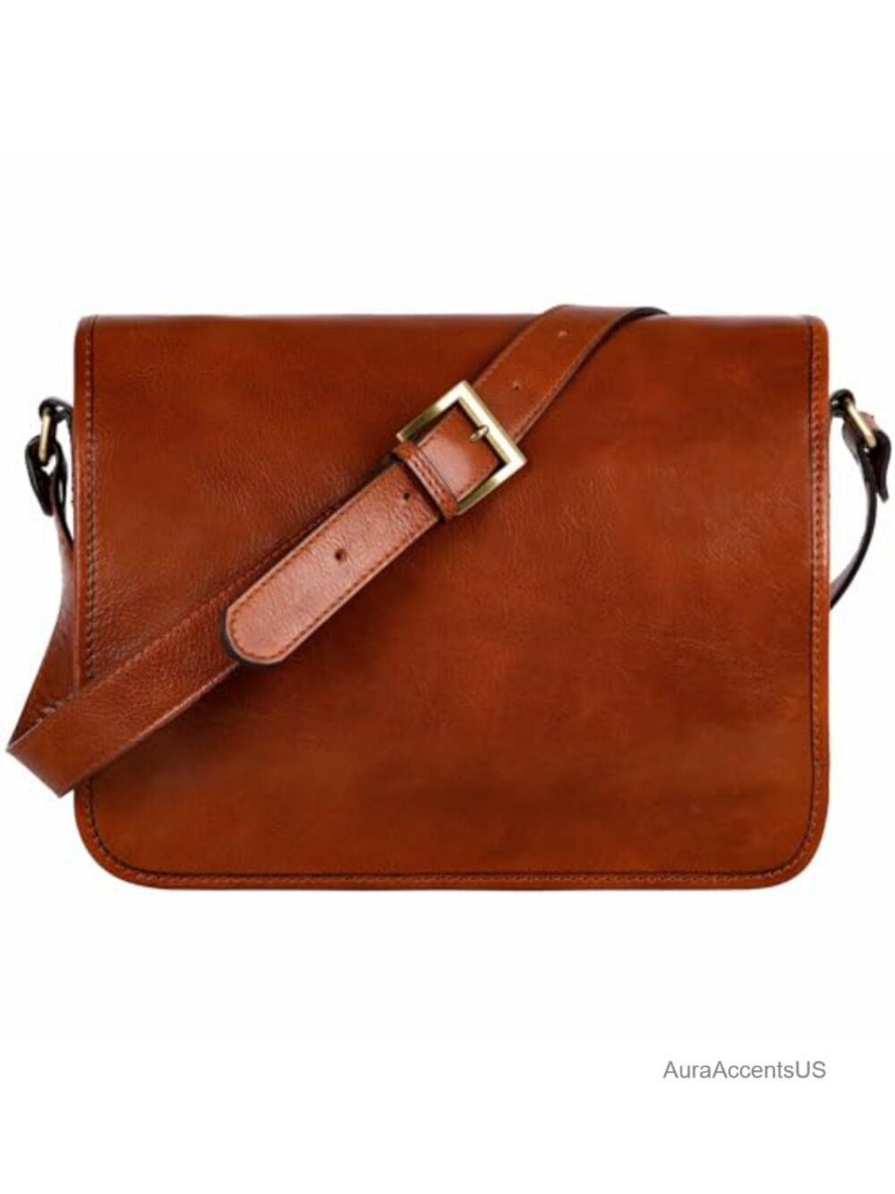 Full-Grain Leather Messenger Bag Handmade Crossbody Shoulder Bag